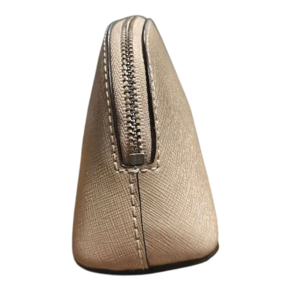NWOT MICHAEL KORS Rose Gold Saffiano Leather Cosmetic Bag
